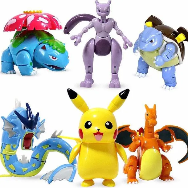 Pikachu, Mewtu, Glurak, Bisasam Oder Turtok Figur Mit Pokeball