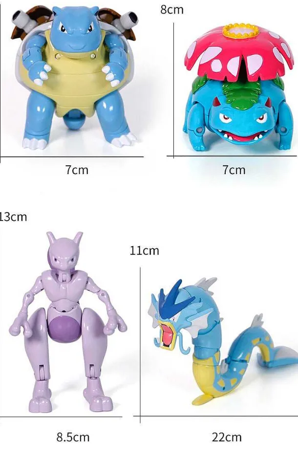 Pikachu, Mewtu, Glurak, Bisasam Oder Turtok Figur Mit Pokeball