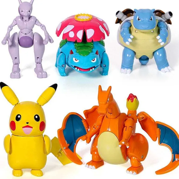 Pikachu, Mewtu, Glurak, Bisasam Oder Turtok Figur Mit Pokeball
