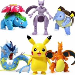 Pikachu, Mewtu, Glurak, Bisasam Oder Turtok Figur Mit Pokeball