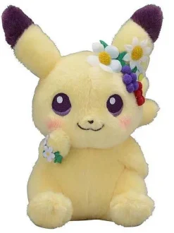 Pikachu Oder Evoli Niedliche Kuschel Pokemon (Ca. 18Cm) Blumen Edition