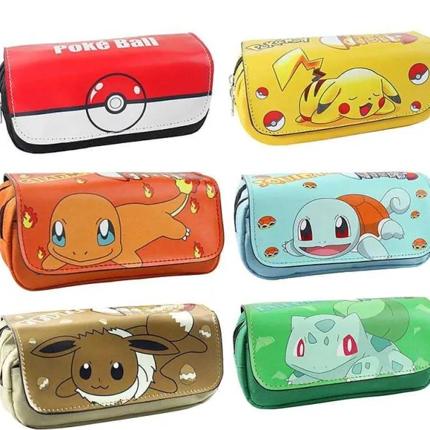 Pikachu, Pokeball, Evoli, Schiggy U. A. Federmappen