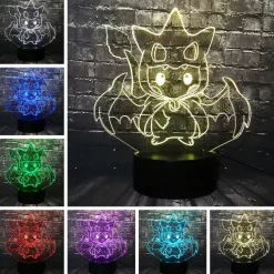 Pikachu Pokemon Cosplay 3D Led Lampe Mit Farbwechsel