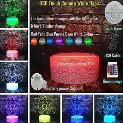 Pikachu Pokemon Cosplay 3D Led Lampe Mit Farbwechsel