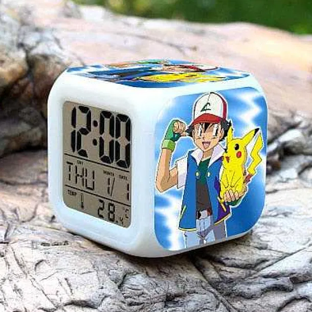 Pikachu Pokemon Digitaler Wecker Mit Led Beleuchtung