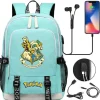 Pikachu Pokemon Rucksack Mit Usb - Ideal Fur Laptops Und Fur Die Schule