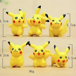 6 Pikachu Pvc Pokeball Figuren (Ca.4 Cm)