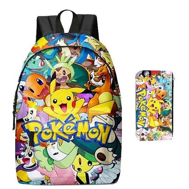 Pikachu Rucksack Mit Federmappe Im Set Fur Schule Etc.