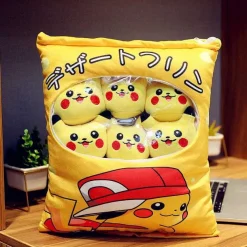 Pikachu Tasche / Kissen Mit 8X Plusch Pikachu