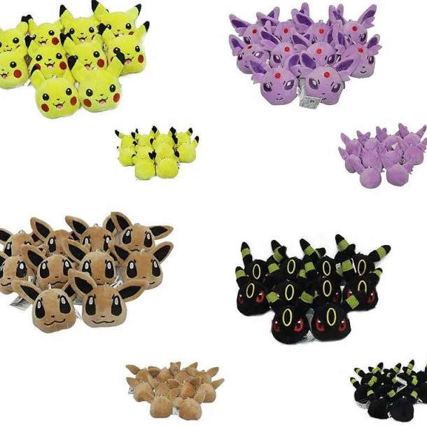 Pikachu Umbreon Nachtara Evoli Eevee Plusch Schlusselanhanger 10Er Set