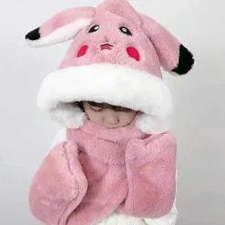 Pikachu Wintermutze Mit Integrierten Schal