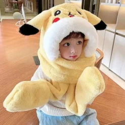 Pikachu Wintermutze Mit Integrierten Schal