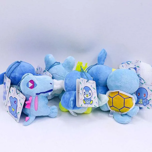 Pluschfiguren 7Er Set Pokemon Mit Plinfa, Ottaro, Hydropi, Froxy, Karnimani, Schiggy