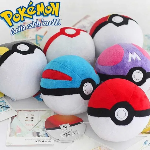 Plusch Poke Ball (4 Zur Auswahl)