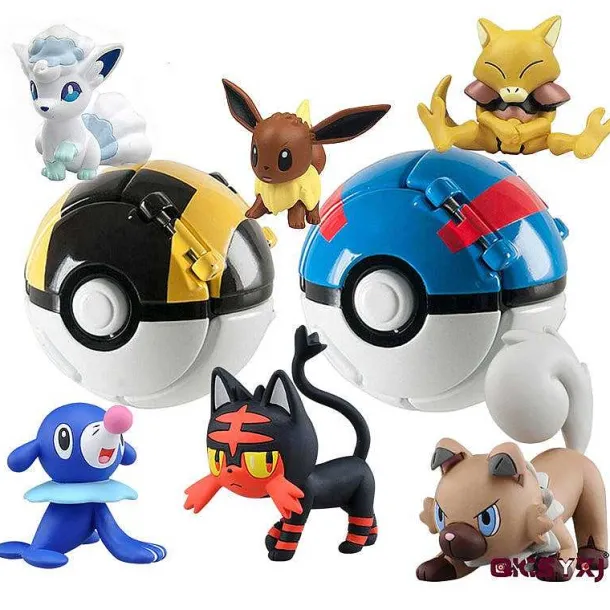 Pokeball Mit Figur - Viele Verschiedene Motive Zur Auswahl