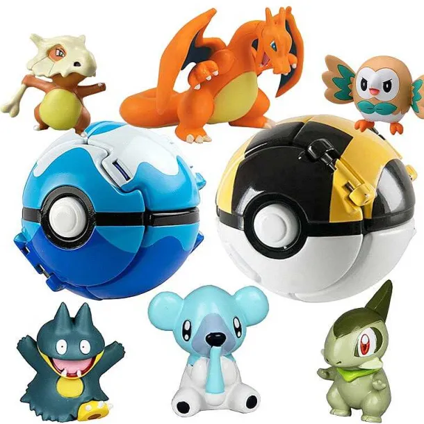 Pokeball Mit Pokemon Figur (Viele Motive Zur Auswahl)