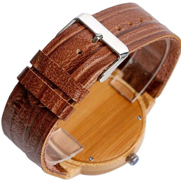 Pokeball Pokemon Bambus Holz Armbanduhr