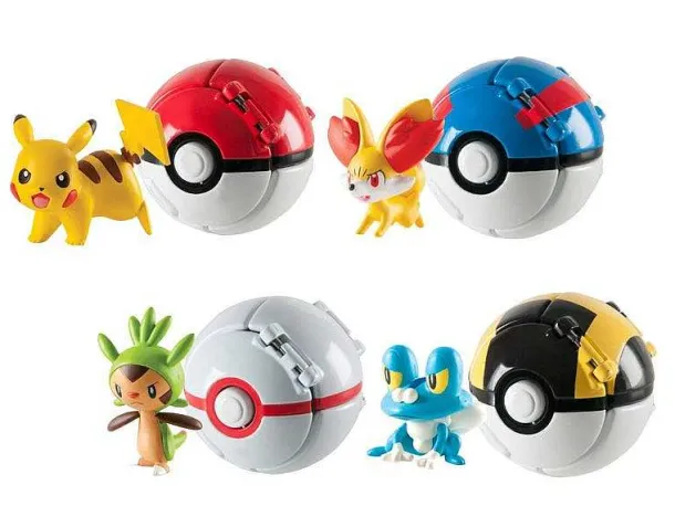 Poke Ball Set Mit 12 Stk. Pokebällen Und Pokemon Figuren