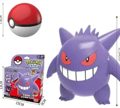 Pokeball Spielzeug Mit Figur (Gengar, Pikachu, Glumanda, Bisasam, Schiggy, Enton, Mew, Evoli Etc.)