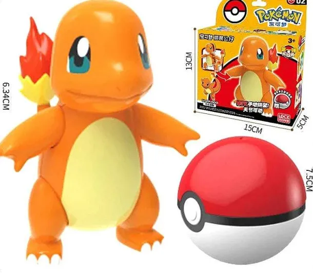 Pokeball Spielzeug Mit Figur (Gengar, Pikachu, Glumanda, Bisasam, Schiggy, Enton, Mew, Evoli Etc.)