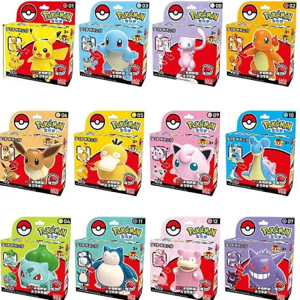 Pokeball Spielzeug Mit Figur (Gengar, Pikachu, Glumanda, Bisasam, Schiggy, Enton, Mew, Evoli Etc.)