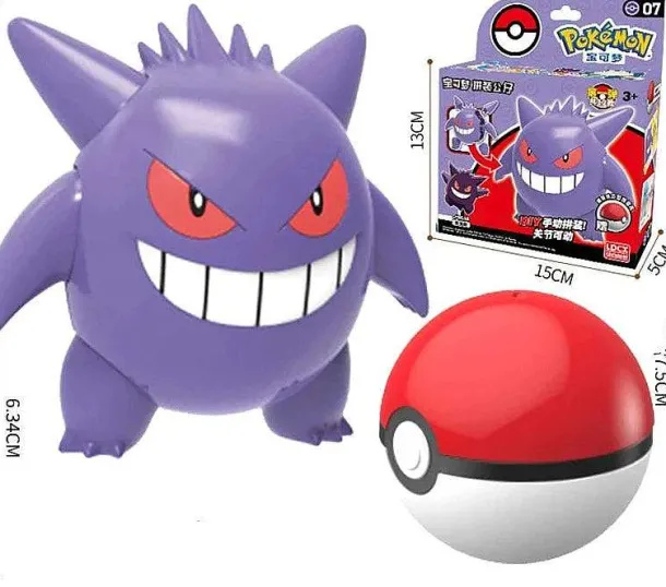 Pokeball Spielzeug Mit Figur (Gengar, Pikachu, Glumanda, Bisasam, Schiggy, Enton, Mew, Evoli Etc.)
