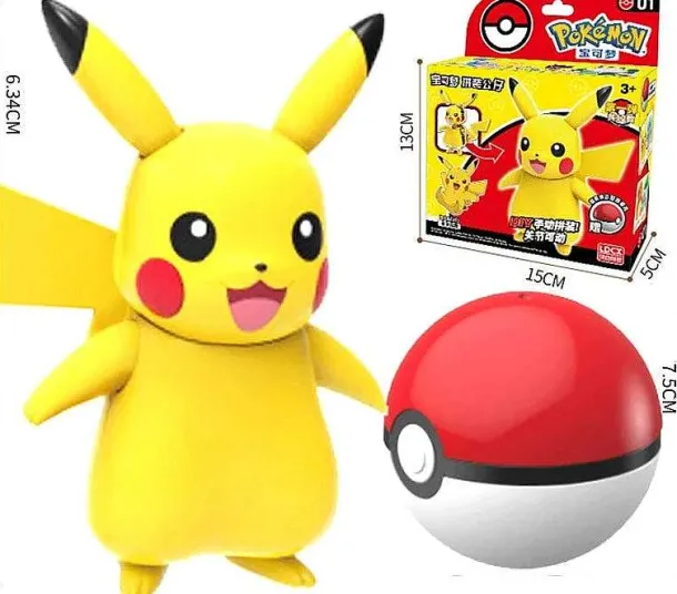 Pokeball Spielzeug Mit Figur (Gengar, Pikachu, Glumanda, Bisasam, Schiggy, Enton, Mew, Evoli Etc.)