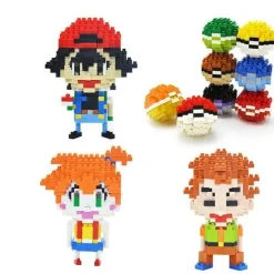 Pokemon Ash Ketchum, Pokeball Baustein Set (4 Motive Zur Auswahl)