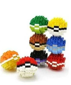Pokemon Ash Ketchum, Pokeball Baustein Set (4 Motive Zur Auswahl)