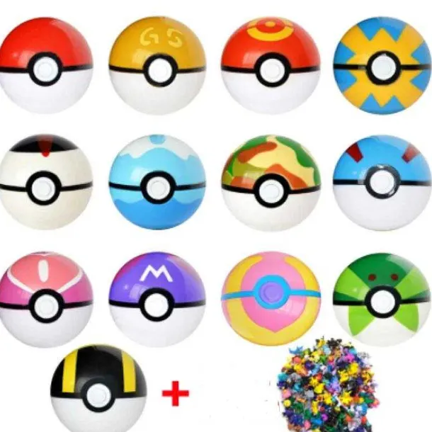 Pokemon Ball Set 12 Stk. Pokebälle Mit 24 Pokemon Figuren