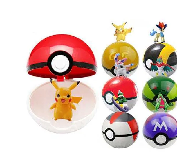 Pokemon Ball Set 12 Stk. Pokebälle Mit 24 Pokemon Figuren