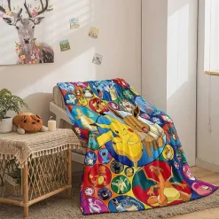 Pokemon Decke In Vielen Motiven (Pikachu, Evoli Etc.)