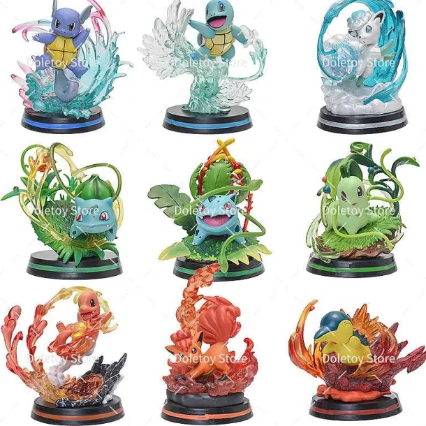 Pokemon Dekorative Sammelfiguren Charmander Squirtle Bulbasaur Chikorita Ivysaur Cyndaquil Vulpix