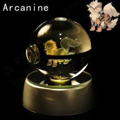 Pokemon 3D Krystal Ball Pikachu Gengar Mew Mewtwo Etc.