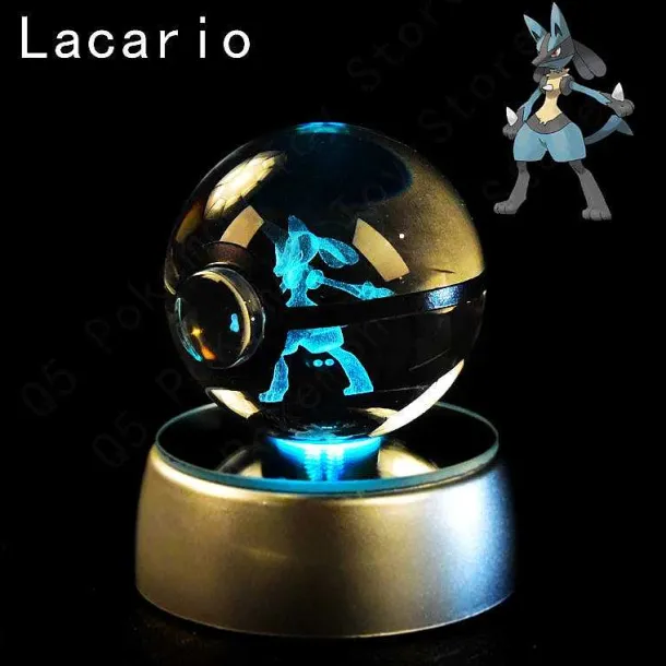 Pokemon 3D Krystal Ball Pikachu Gengar Mew Mewtwo Etc.