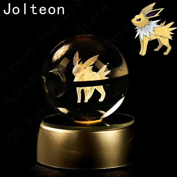 Pokemon 3D Krystal Ball Pikachu Gengar Mew Mewtwo Etc.