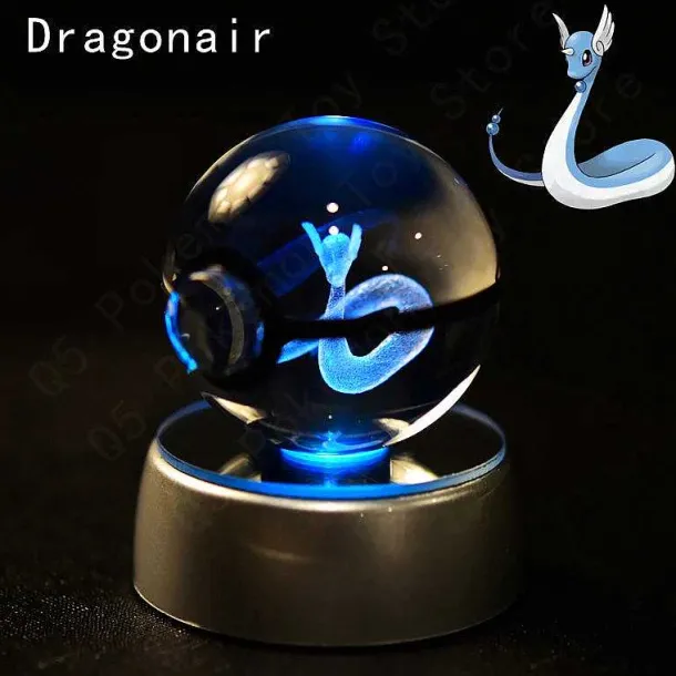Pokemon 3D Krystal Ball Pikachu Gengar Mew Mewtwo Etc.