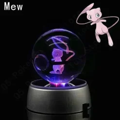 Pokemon 3D Krystal Ball Pikachu Gengar Mew Mewtwo Etc.