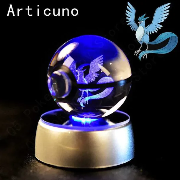 Pokemon 3D Krystal Ball Pikachu Gengar Mew Mewtwo Etc.