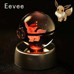 Pokemon 3D Krystal Ball Pikachu Gengar Mew Mewtwo Etc.