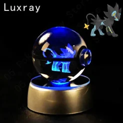 Pokemon 3D Krystal Ball Pikachu Gengar Mew Mewtwo Etc.