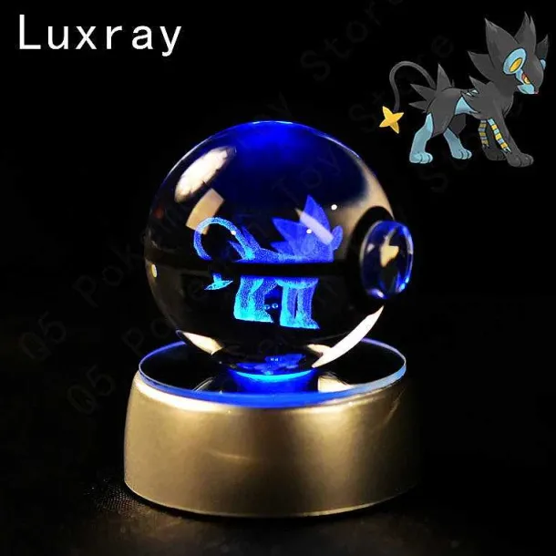 Pokemon 3D Krystal Ball Pikachu Gengar Mew Mewtwo Etc.