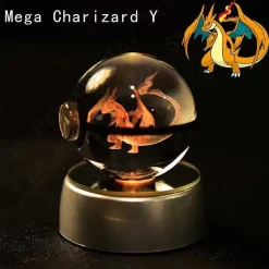 Pokemon 3D Krystal Ball Pikachu Gengar Mew Mewtwo Etc.