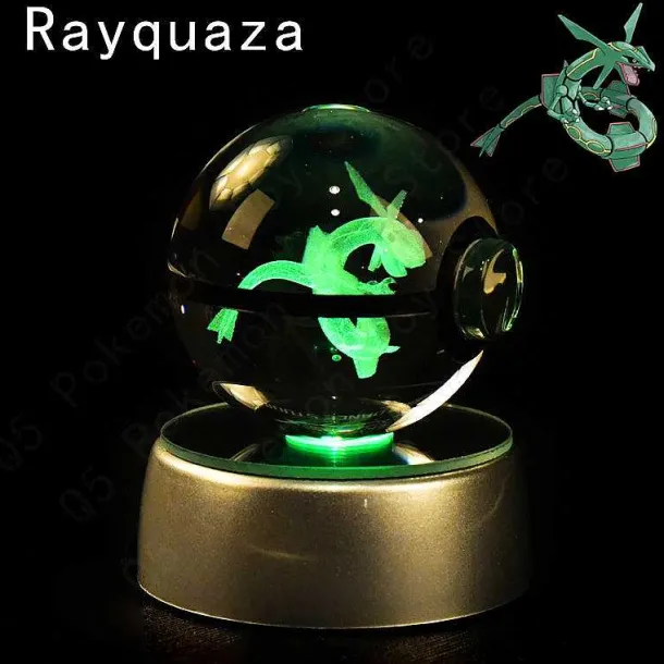 Pokemon 3D Krystal Ball Pikachu Gengar Mew Mewtwo Etc.
