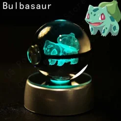 Pokemon 3D Krystal Ball Pikachu Gengar Mew Mewtwo Etc.