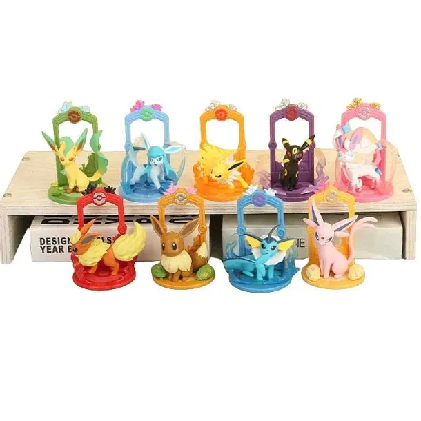 Pokemon Eeveelution Figuren Set (9 Stk.) Evoli, Sylveon Espeon Glaceon Leafeon Etc.