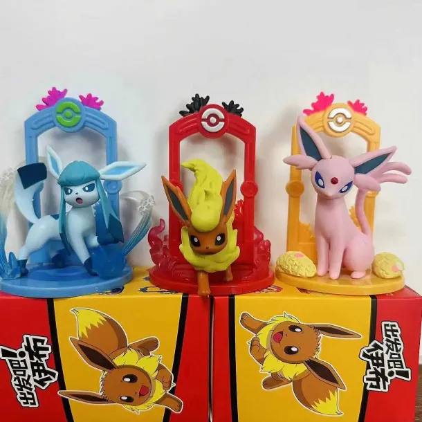 Pokemon Eeveelution Figuren Set (9 Stk.) Evoli, Sylveon Espeon Glaceon Leafeon Etc.