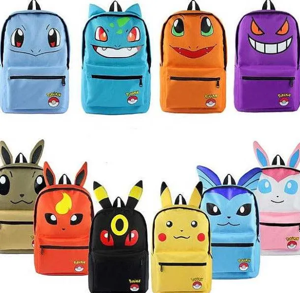 Pokemon Evoli, Haunter, Bisasam Etc. Rucksack (Verschiedene Motive)