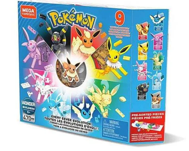 Pokemon Evoli Legendares Evolitionsset Mit 9 Figuren Mit 470 Bausteinen, Spielzeug