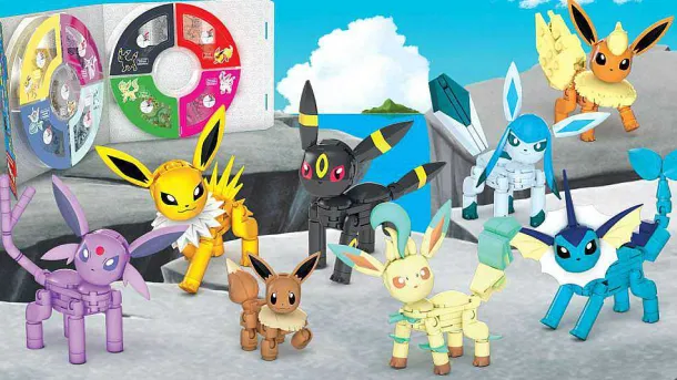 Pokemon Evoli Legendares Evolitionsset Mit 9 Figuren Mit 470 Bausteinen, Spielzeug